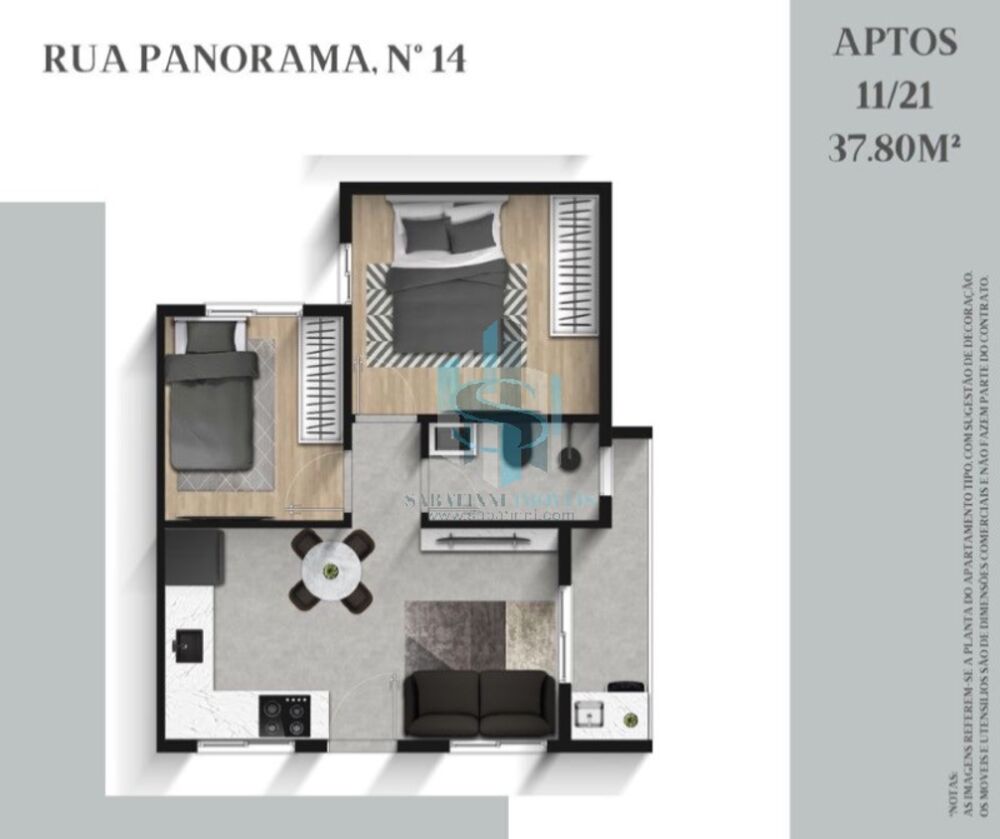 Apartamento, 2 quartos, 35 m² - Foto 2
