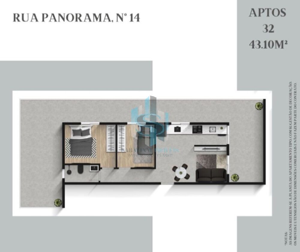 Apartamento, 2 quartos, 35 m² - Foto 1