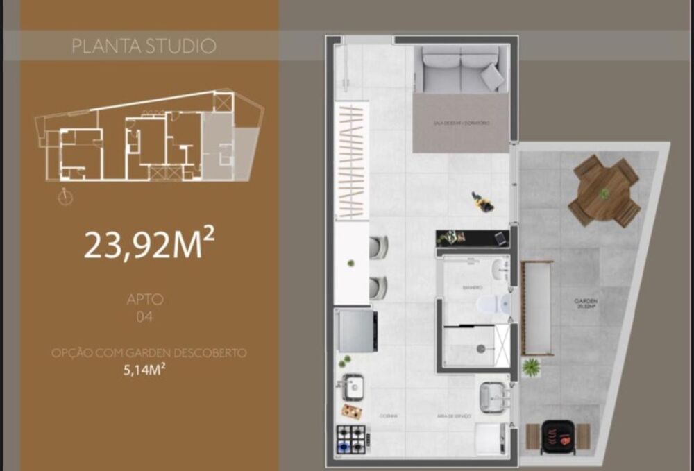 Flat/Apart Hotel, 1 quarto, 24 m² - Foto 10