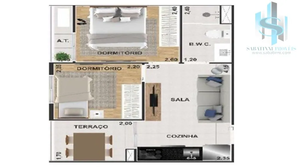 Apartamento, 2 quartos, 32 m² - Foto 9