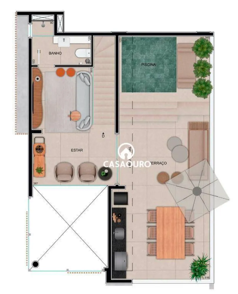 Cobertura, 3 quartos, 168 m² - Foto 5