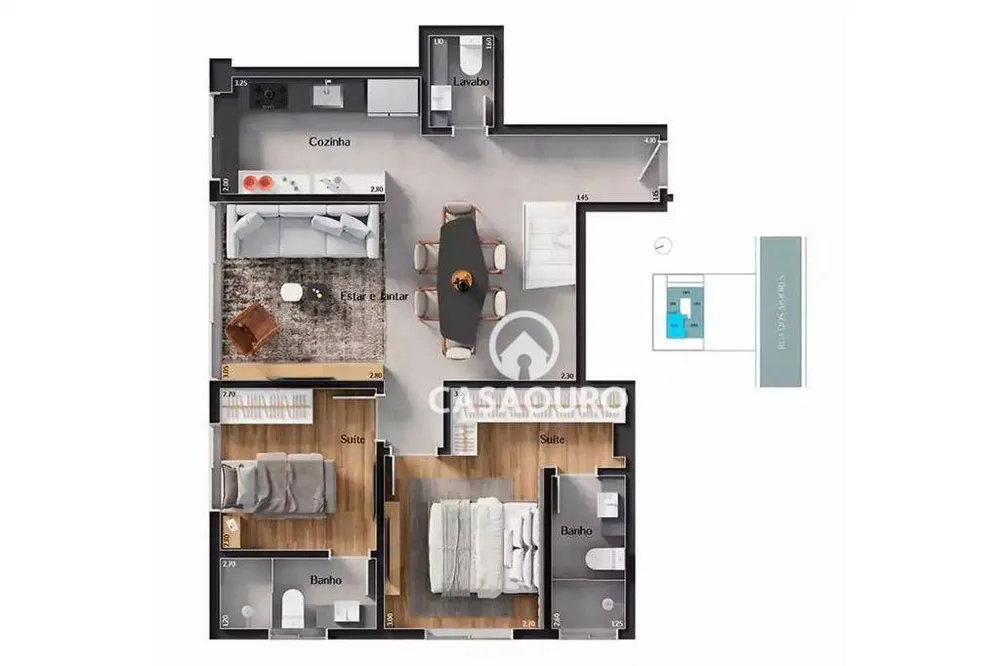 Apartamento, 2 quartos, 69 m² - Foto 10