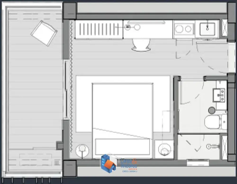 Apartamento, 1 quarto, 29 m² - Foto 8