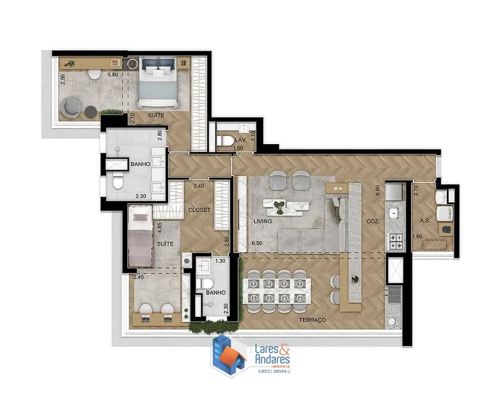 Apartamento, 3 quartos, 119 m² - Foto 6