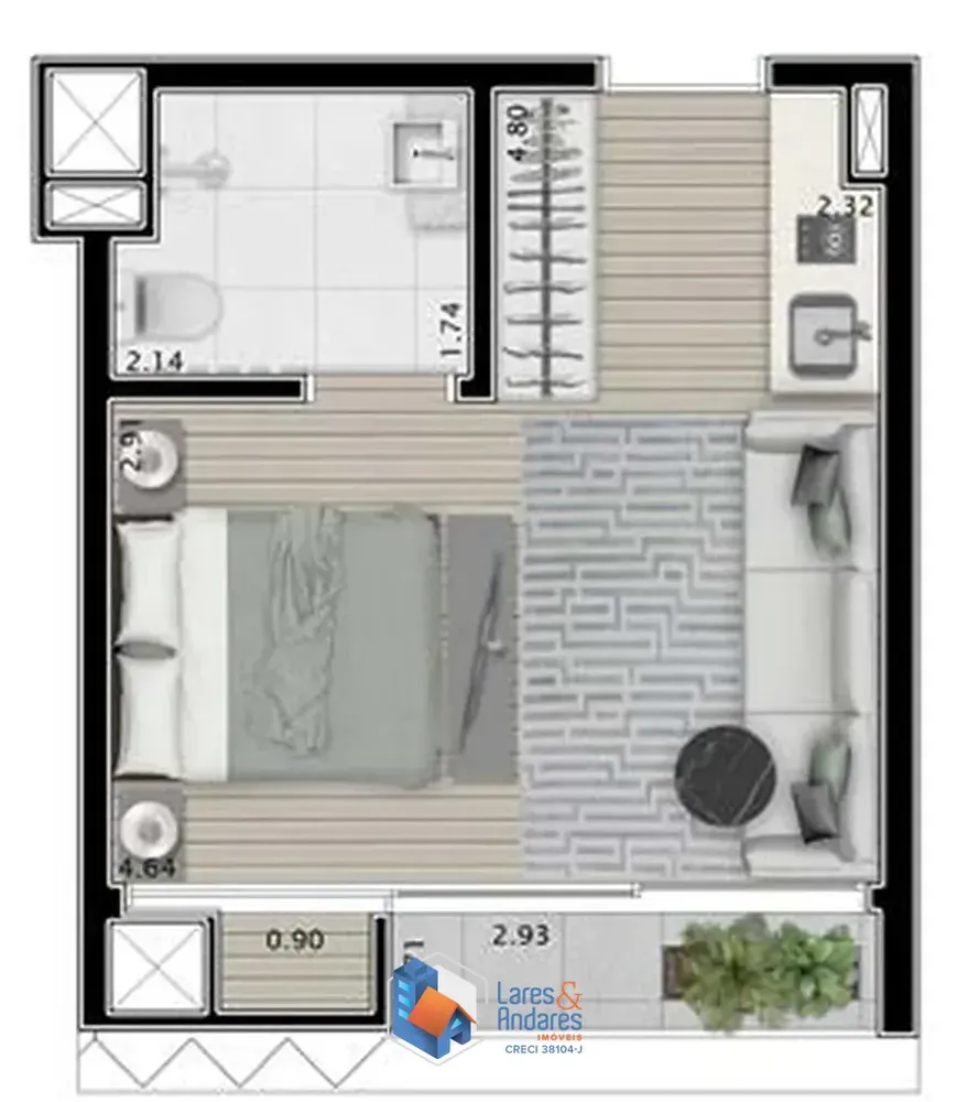 Apartamento, 1 quarto, 31 m² - Foto 6