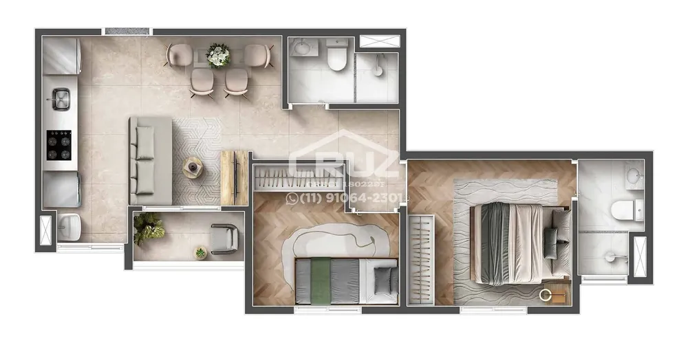 Apartamento, 3 quartos, 48 m² - Foto 3