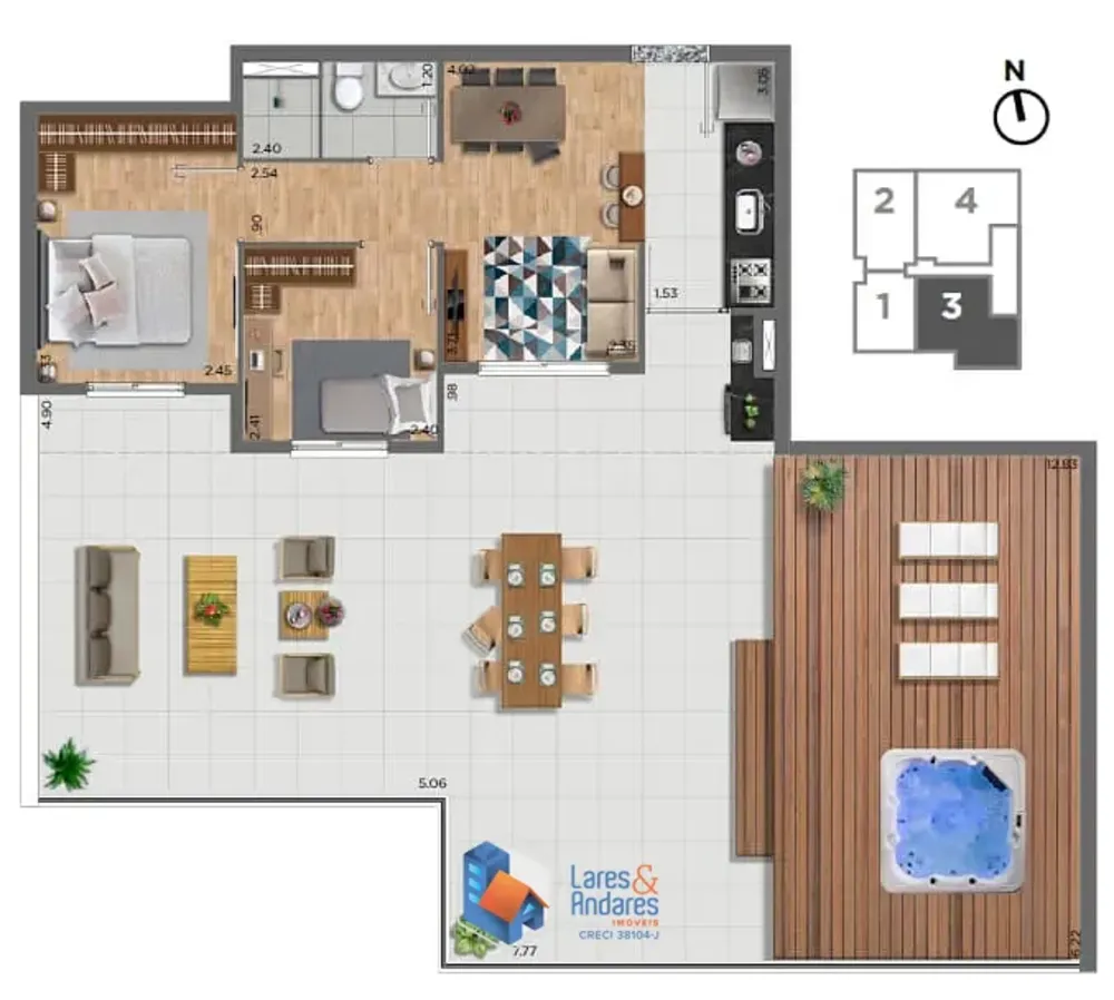 Apartamento, 3 quartos, 57 m² - Foto 8