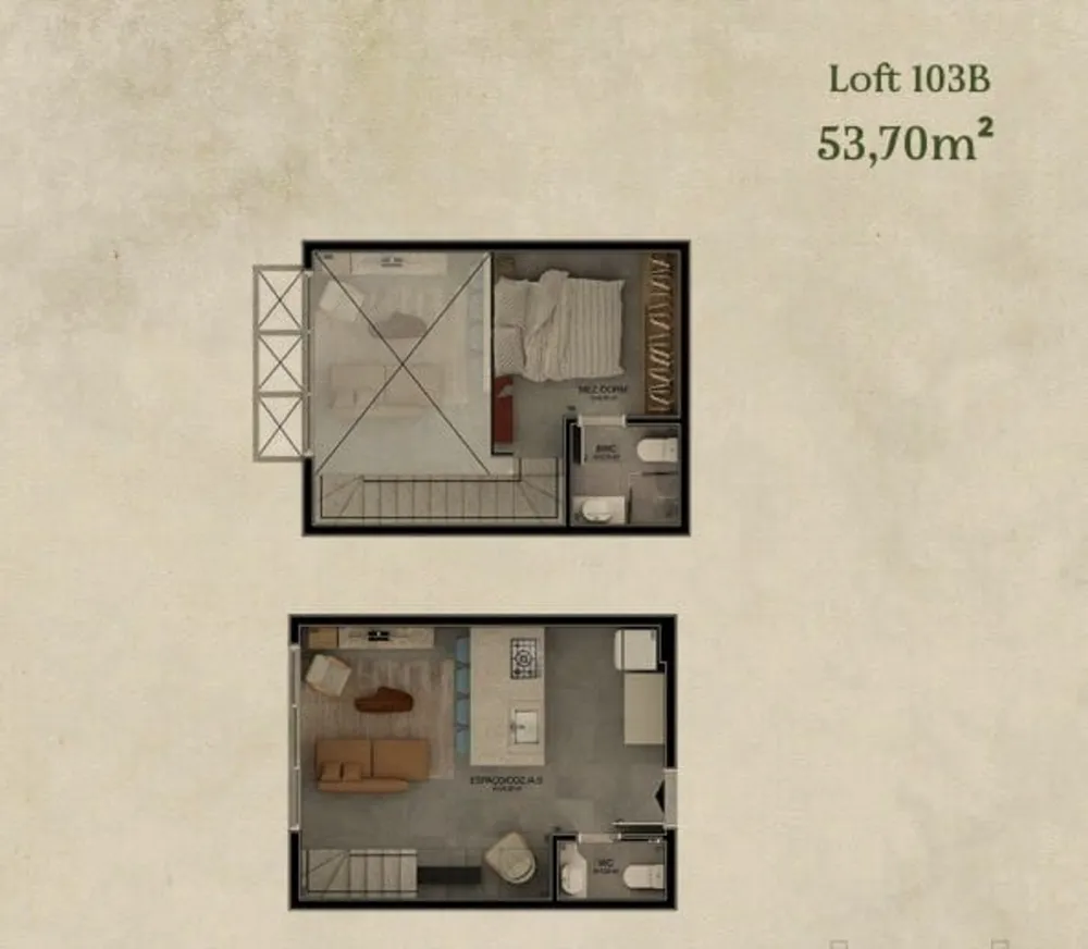 Apartamento, 1 quarto, 53 m² - Foto 2
