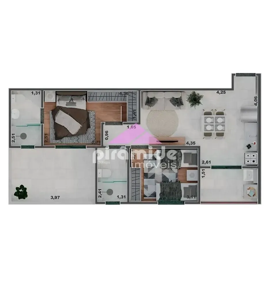 Apartamento, 2 quartos, 60 m² - Foto 1