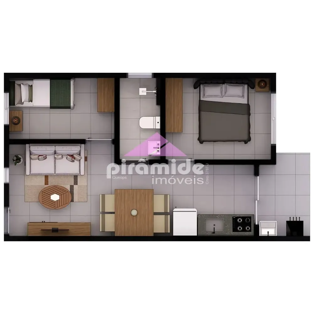 Apartamento, 1 quarto, 36 m² - Foto 4