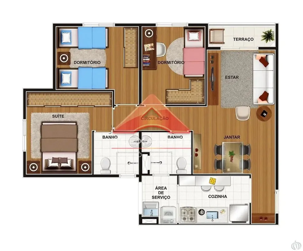 Apartamento, 3 quartos, 64 m² - Foto 4