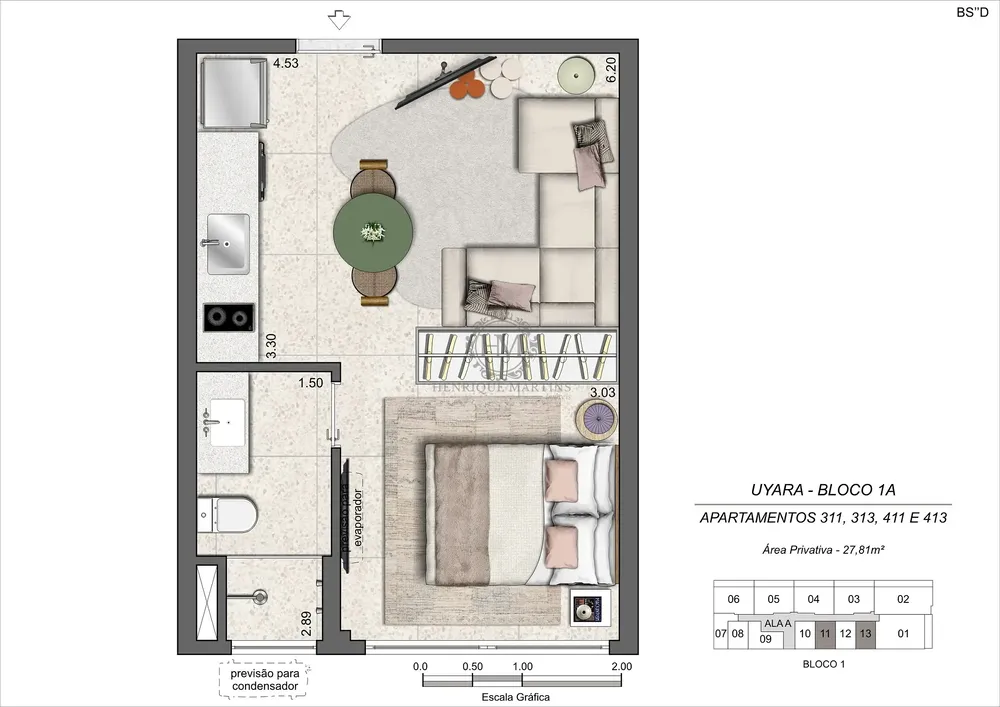 Apartamento, 1 quarto, 27 m² - Foto 2