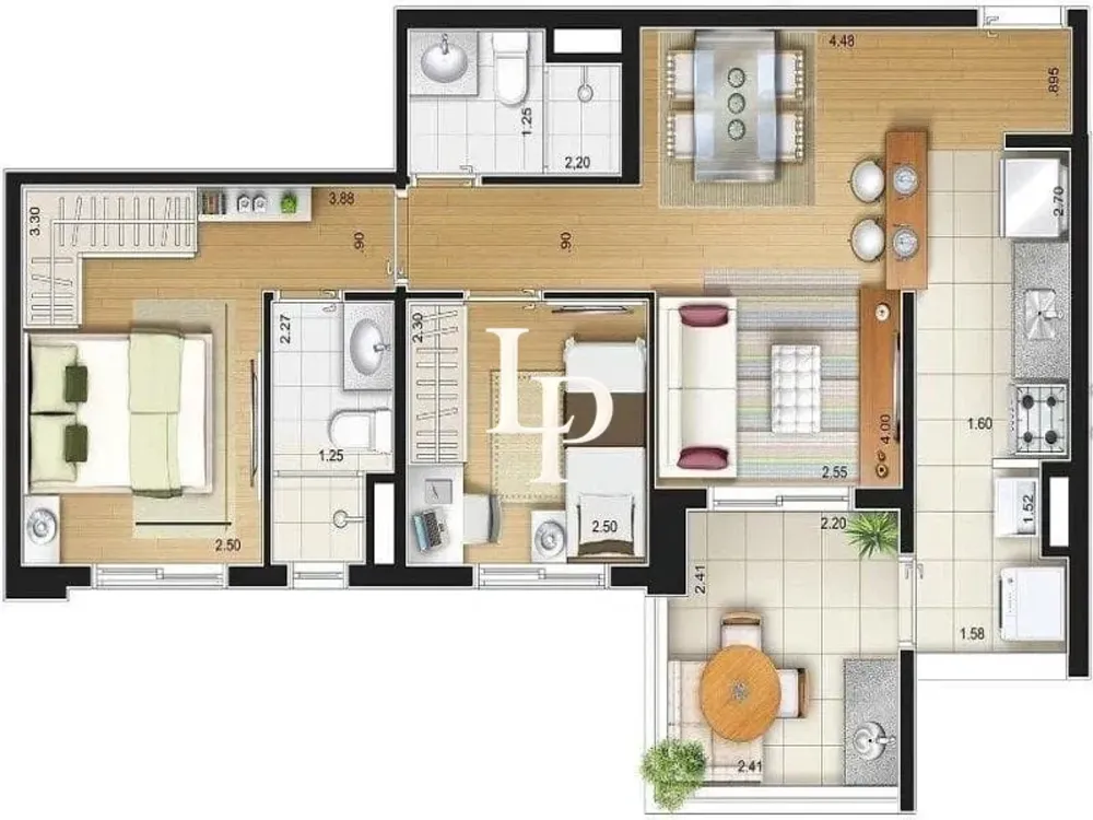 Apartamento, 2 quartos, 57 m² - Foto 2
