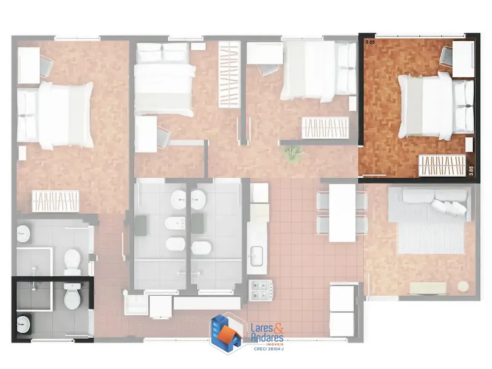 Apartamento, 4 quartos, 100 m² - Foto 7