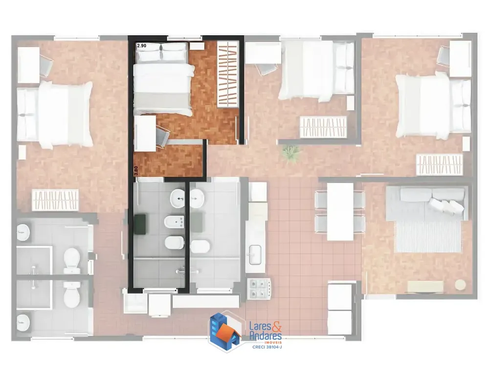 Apartamento, 4 quartos, 100 m² - Foto 6