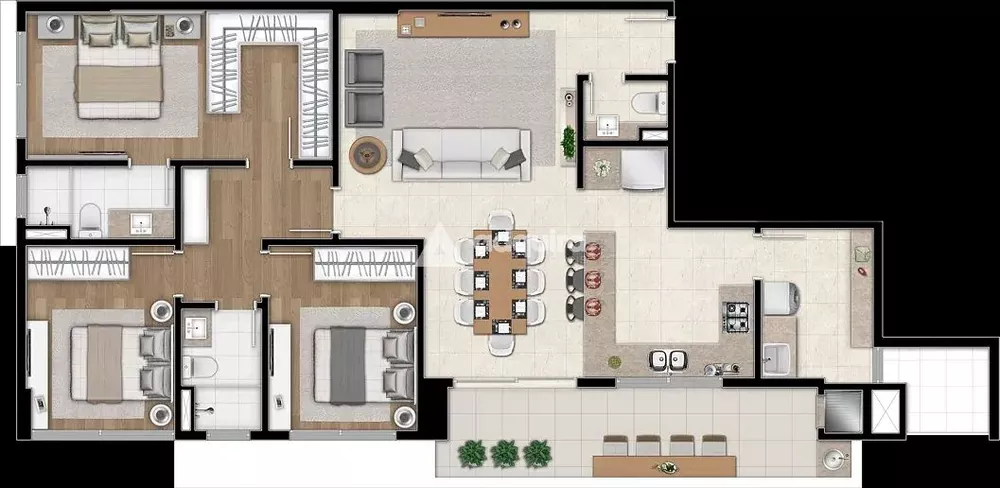 Apartamento, 3 quartos, 136 m² - Foto 3