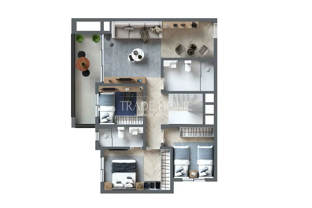 Apartamento, 3 quartos, 52 m² - Foto 7