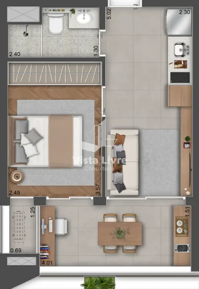 Apartamento, 1 quarto, 38 m² - Foto 4