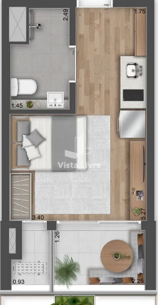 Apartamento, 1 quarto, 38 m² - Foto 1