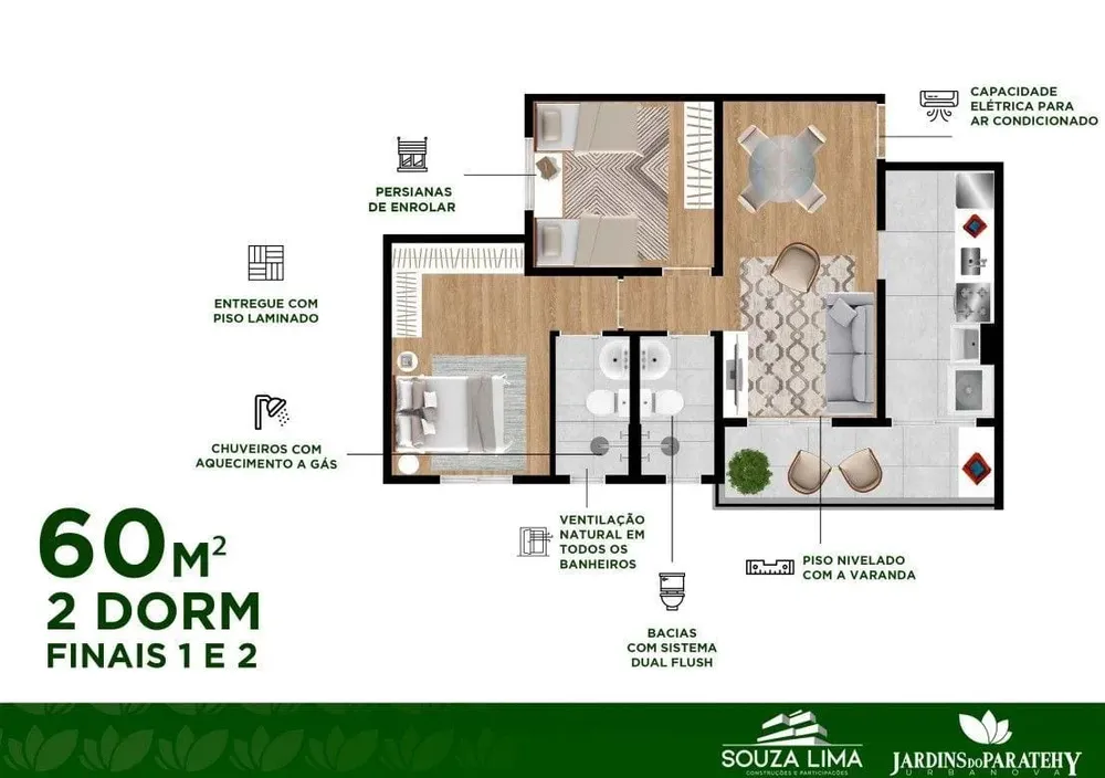 Apartamento, 3 quartos, 67 m² - Foto 7