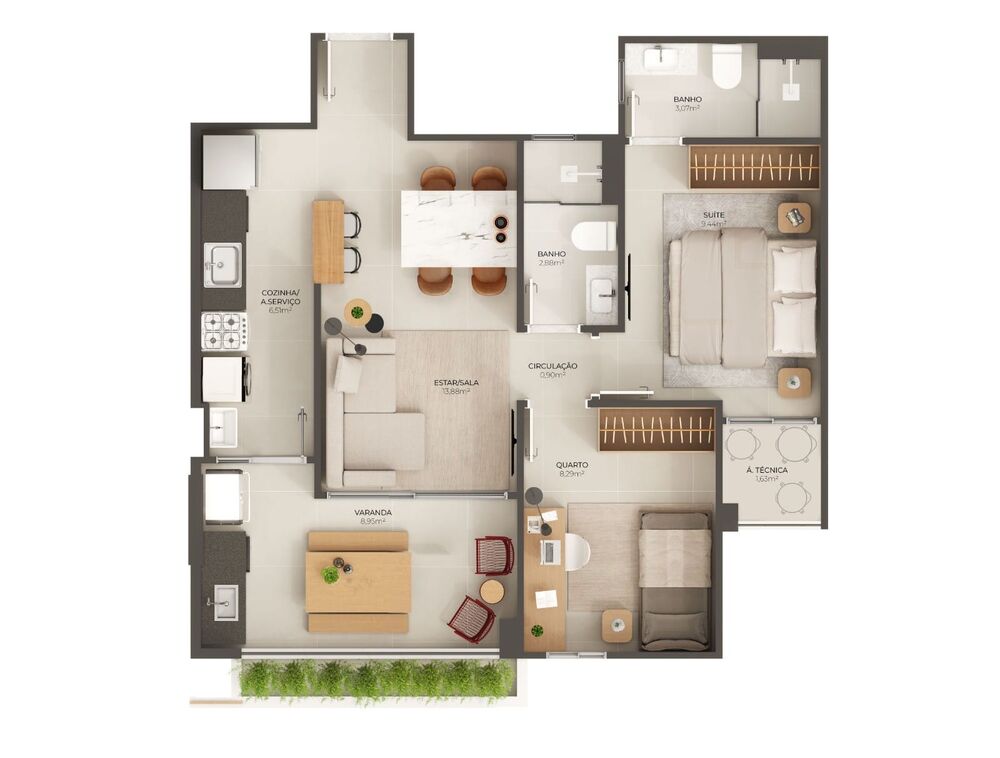 Apartamento à venda com 3 quartos, 162m² - Foto 1