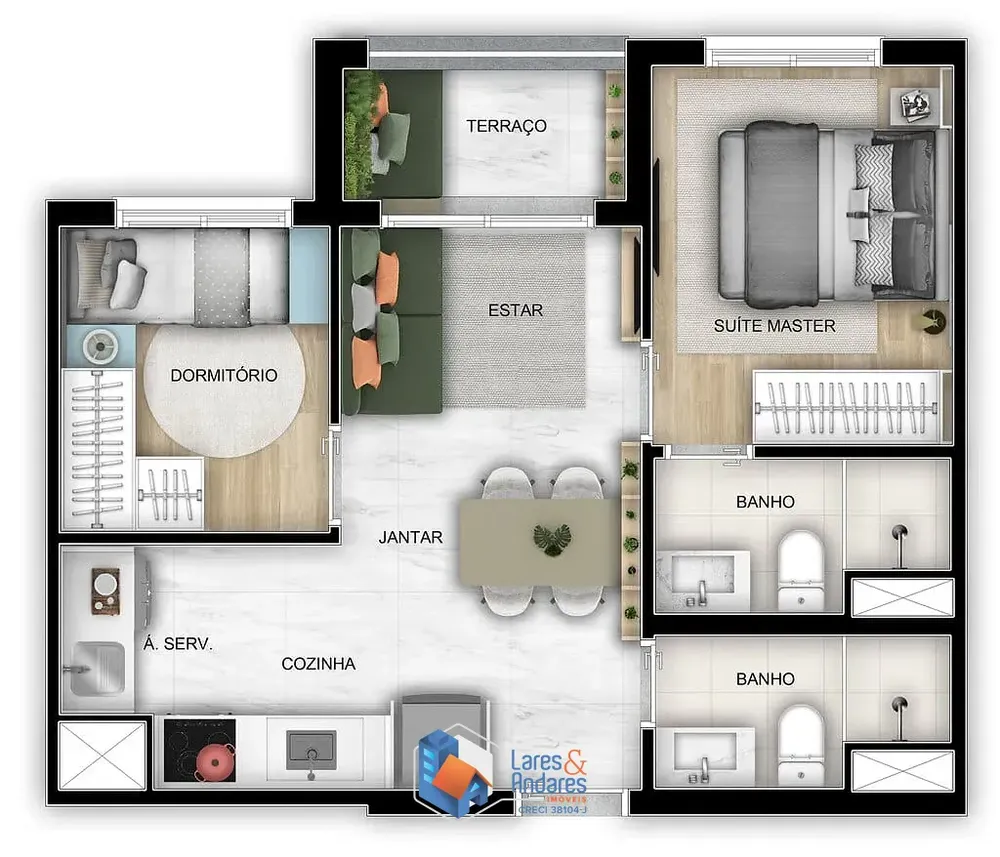 Apartamento, 2 quartos, 42 m² - Foto 5