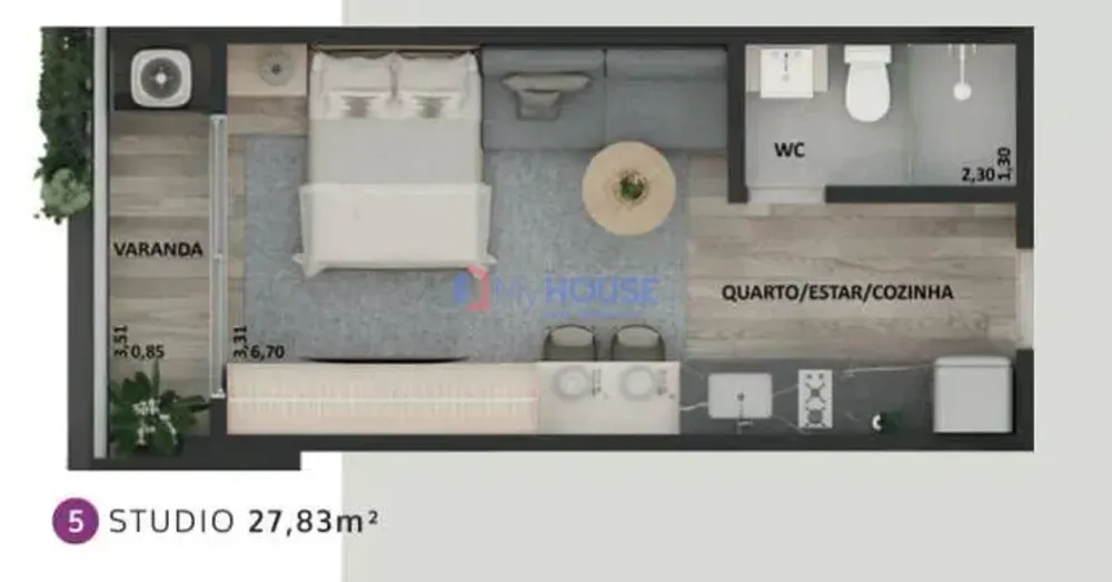 Apartamento, 1 quarto, 27 m² - Foto 4