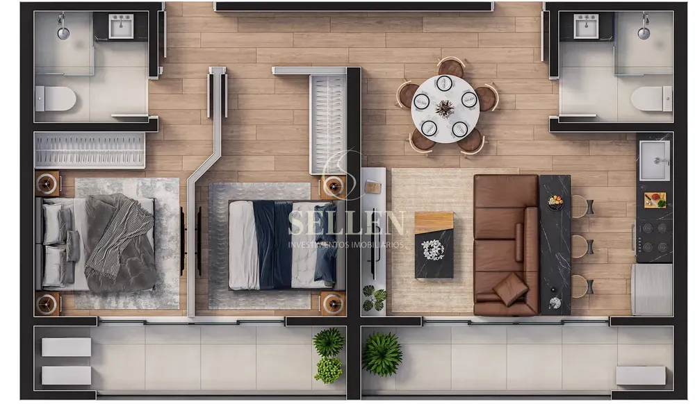 Apartamento, 1 quarto, 34 m² - Foto 4