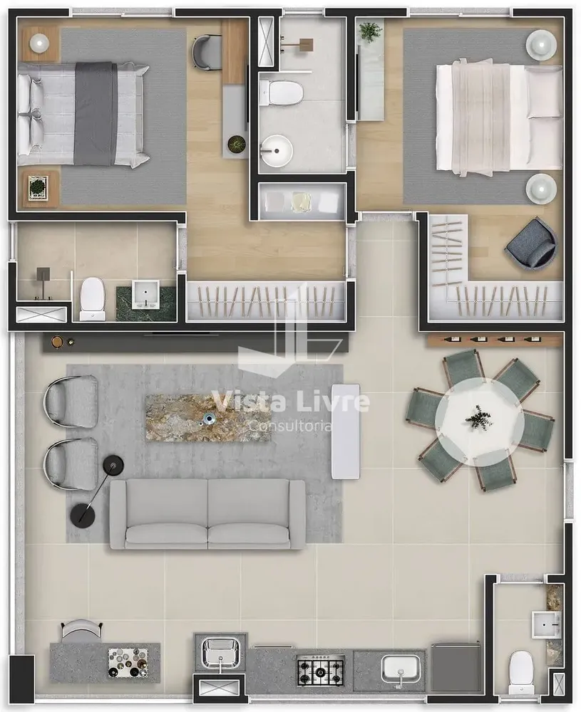 Apartamento, 2 quartos, 82 m² - Foto 7