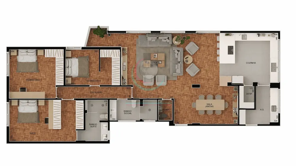 Apartamento, 3 quartos, 230 m² - Foto 1