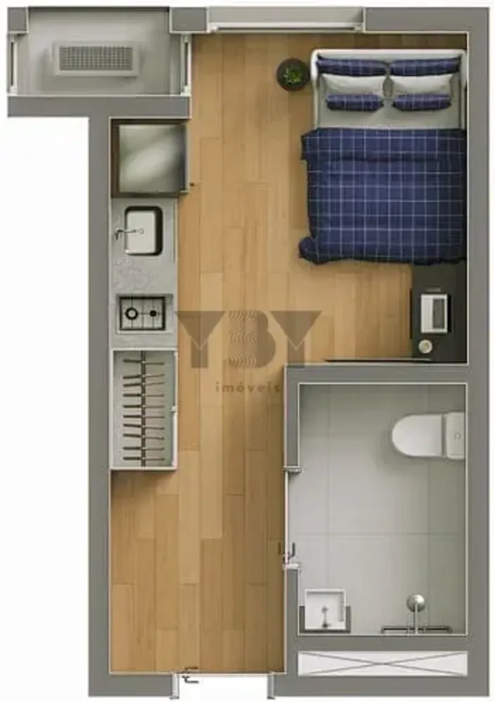 Apartamento, 1 quarto, 20 m² - Foto 2