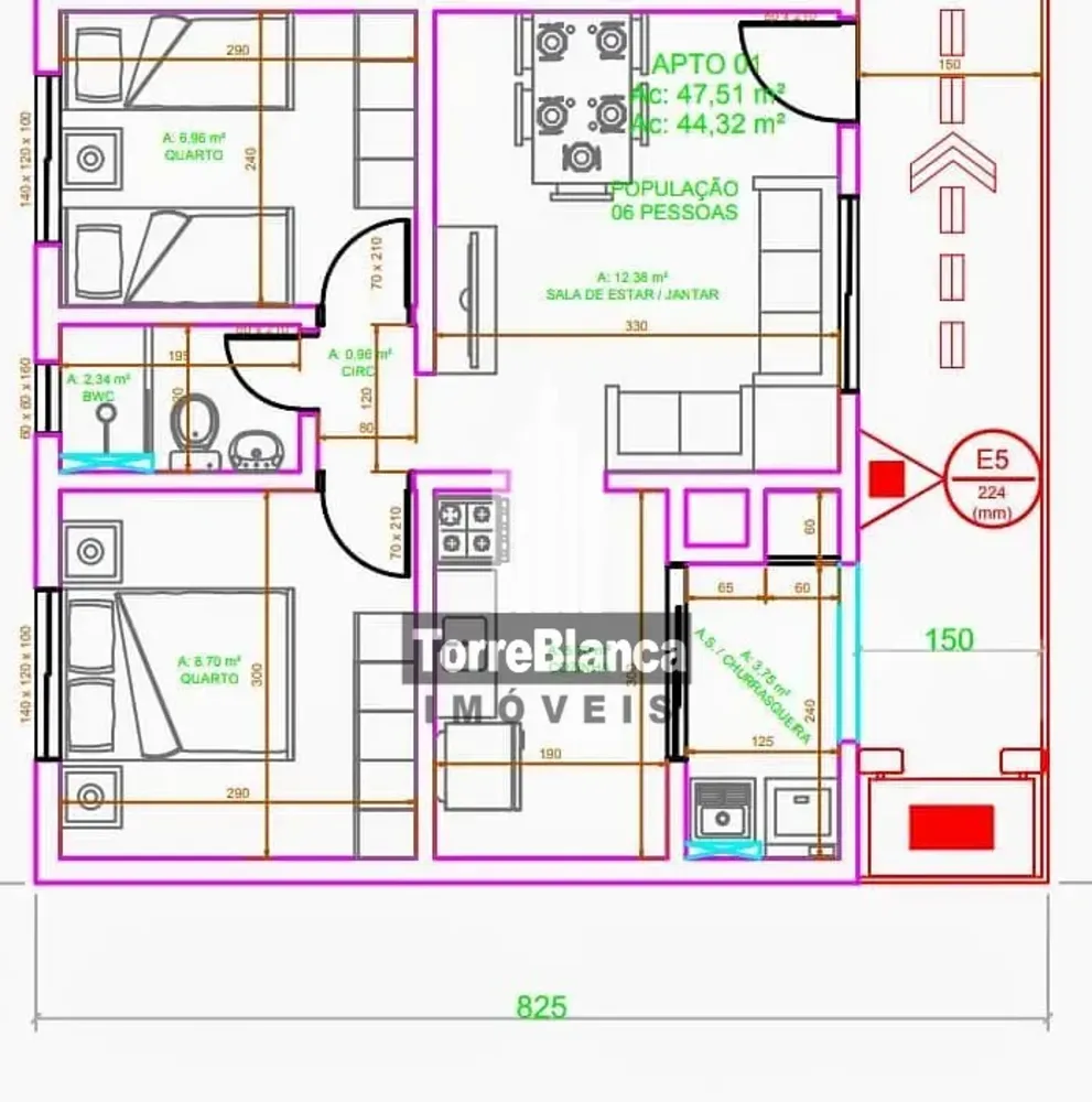 Apartamento, 2 quartos, 60 m² - Foto 1