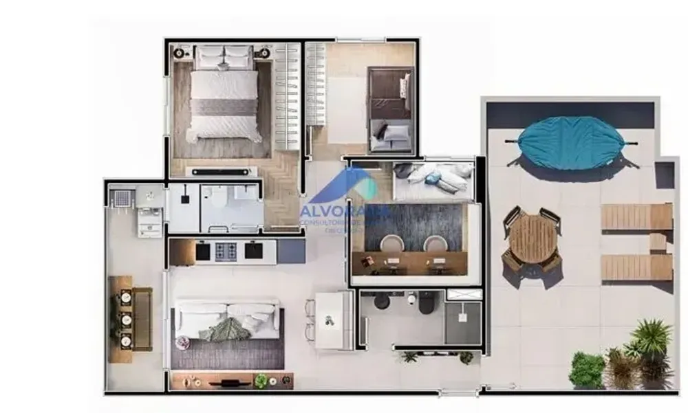 Apartamento, 3 quartos, 74 m² - Foto 1