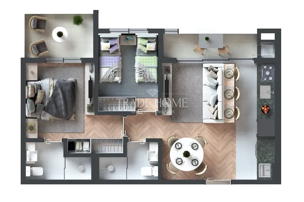 Apartamento, 3 quartos, 74 m² - Foto 4