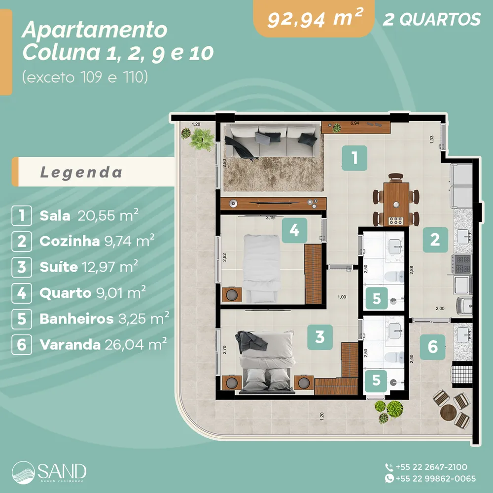 Apartamento, 2 quartos, 93 m² - Foto 3