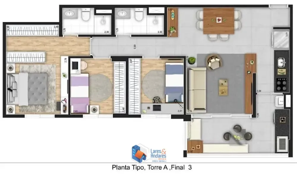 Apartamento, 3 quartos, 87 m² - Foto 7