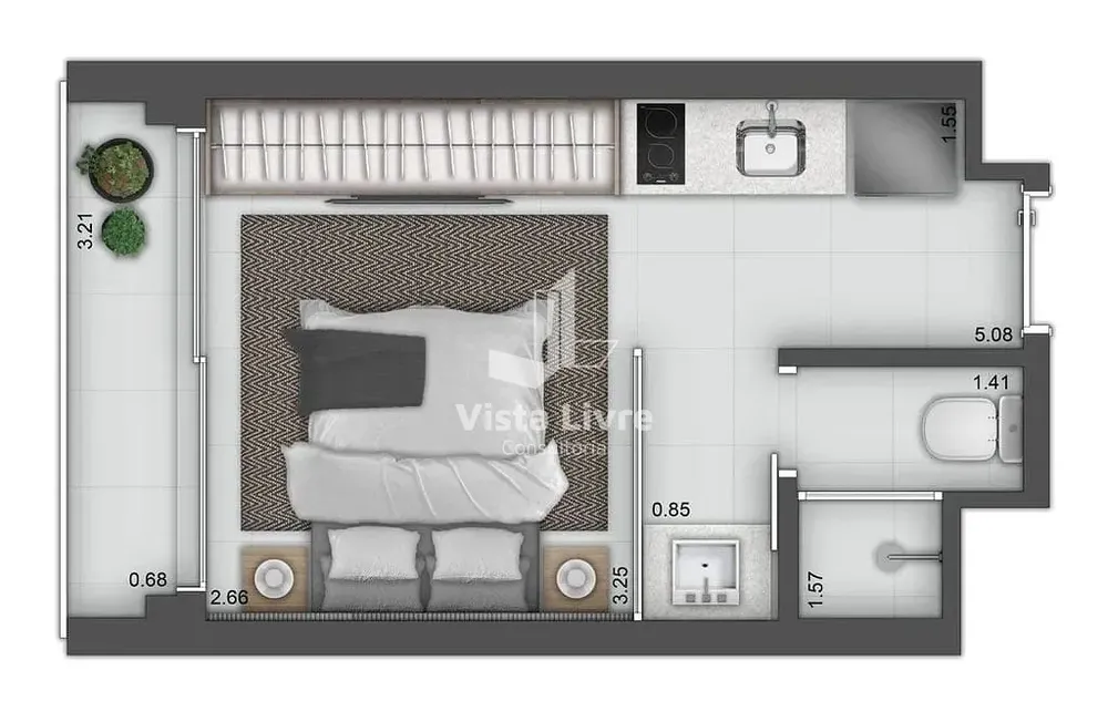 Apartamento, 1 quarto, 35 m² - Foto 4