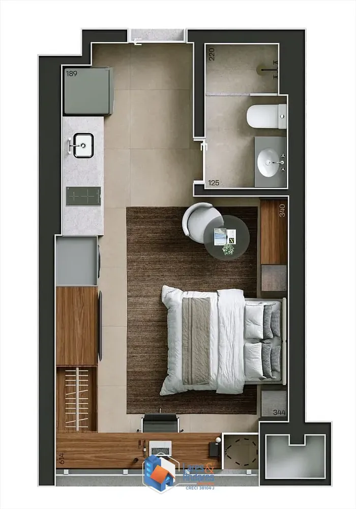 Apartamento, 1 quarto, 24 m² - Foto 8