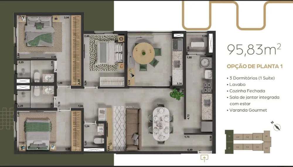 Apartamento, 2 quartos, 59 m² - Foto 4