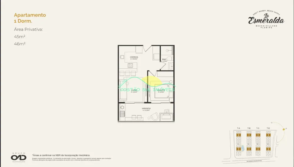 Apartamento, 1 quarto, 45 m² - Foto 1