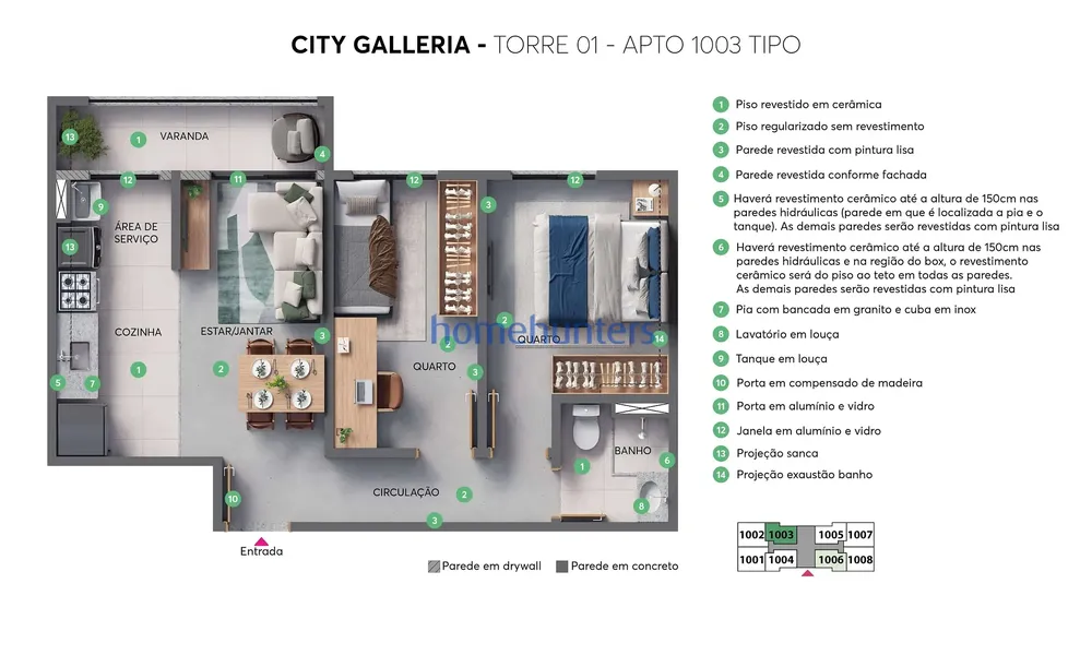 Apartamento, 2 quartos, 45 m² - Foto 2