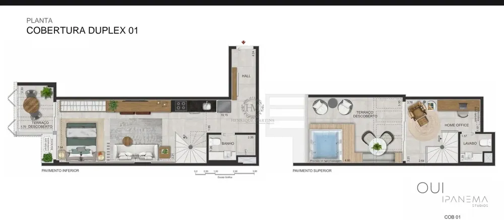 Cobertura, 1 quarto, 80 m² - Foto 12