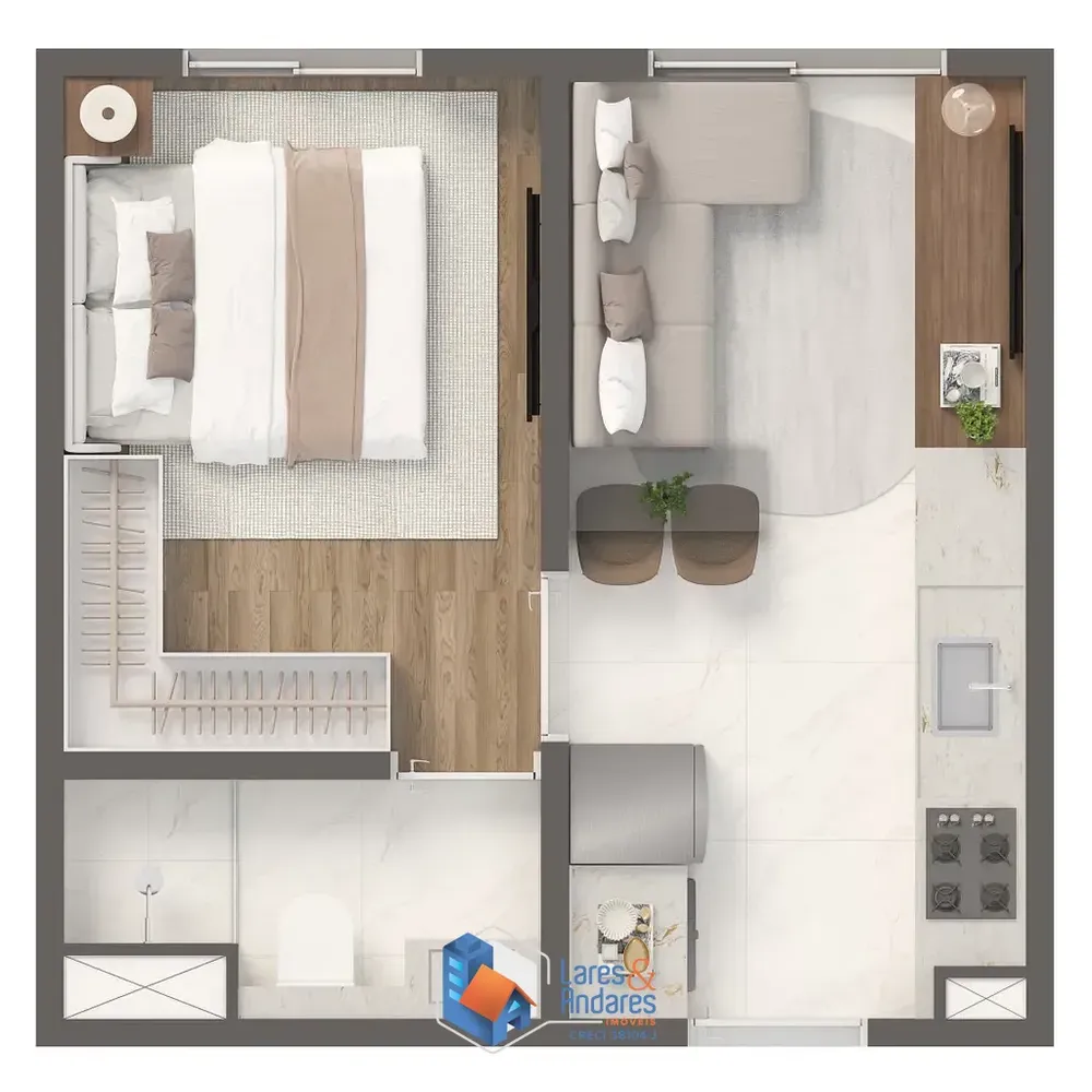Apartamento, 2 quartos, 32 m² - Foto 3