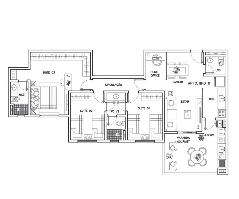Apartamento, 3 quartos, 102 m² - Foto 5