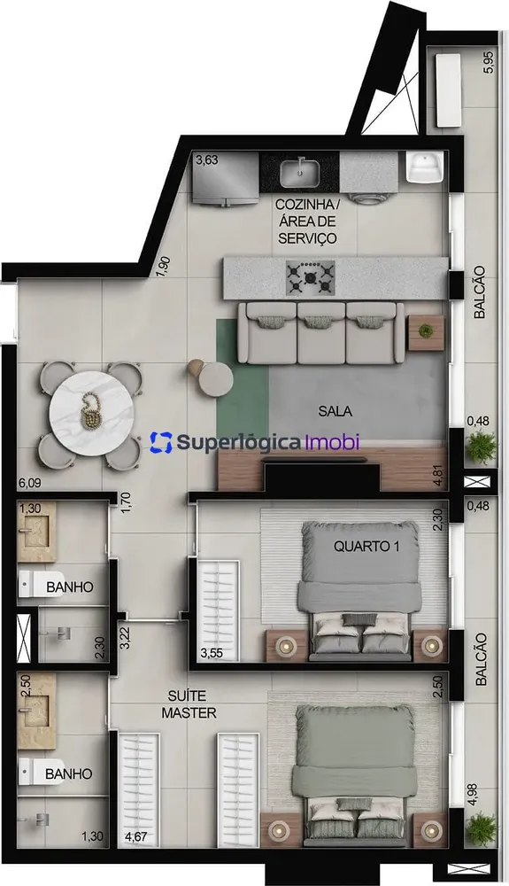 Apartamento, 2 quartos, 70 m² - Foto 4