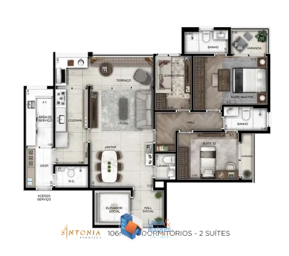 Apartamento, 1 quarto, 83 m² - Foto 7