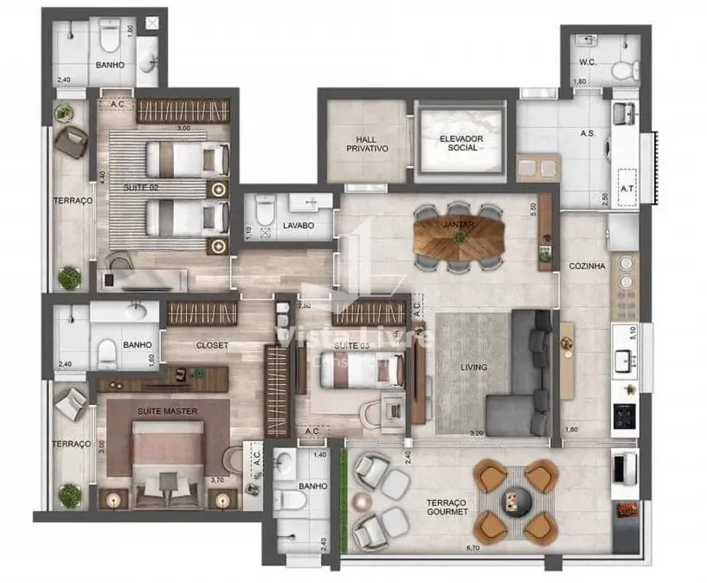 Apartamento, 2 quartos, 88 m² - Foto 6