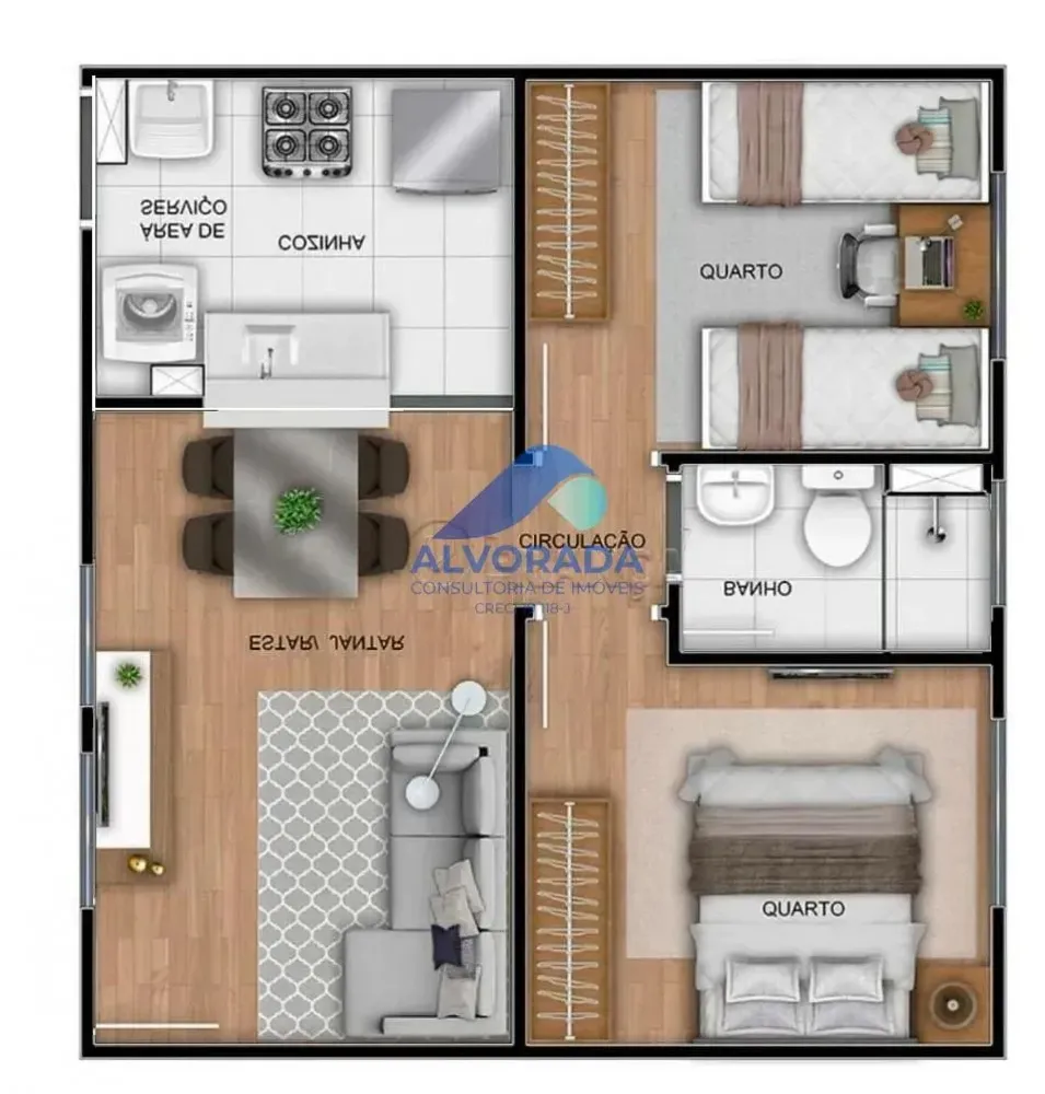 Apartamento, 2 quartos, 38 m² - Foto 2