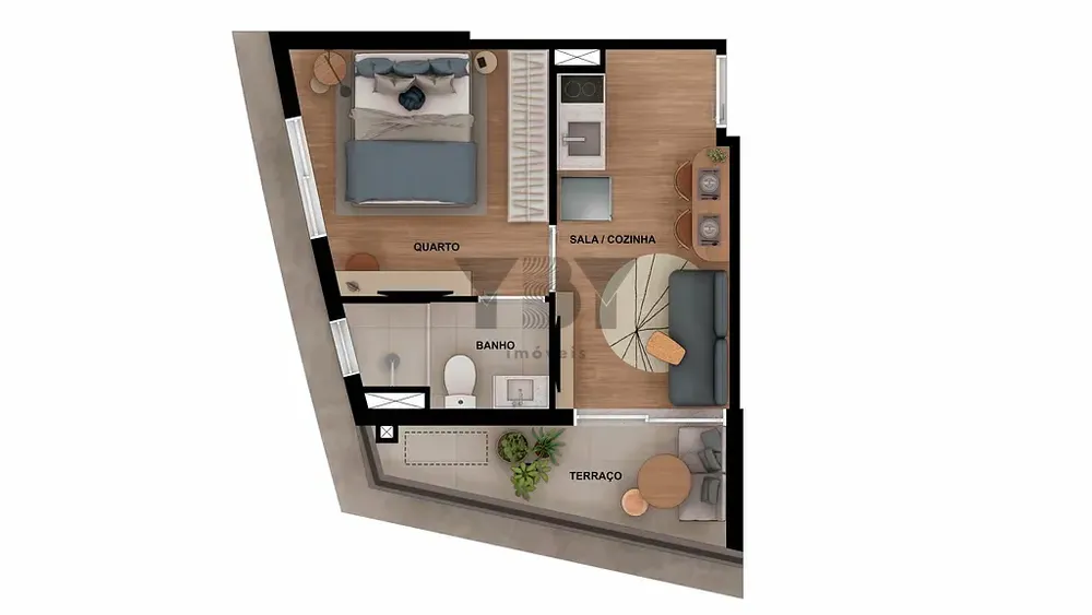 Apartamento, 2 quartos, 37 m² - Foto 3