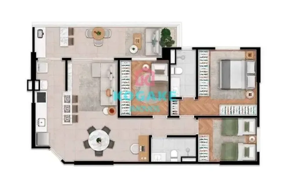 Apartamento, 3 quartos, 92 m² - Foto 1